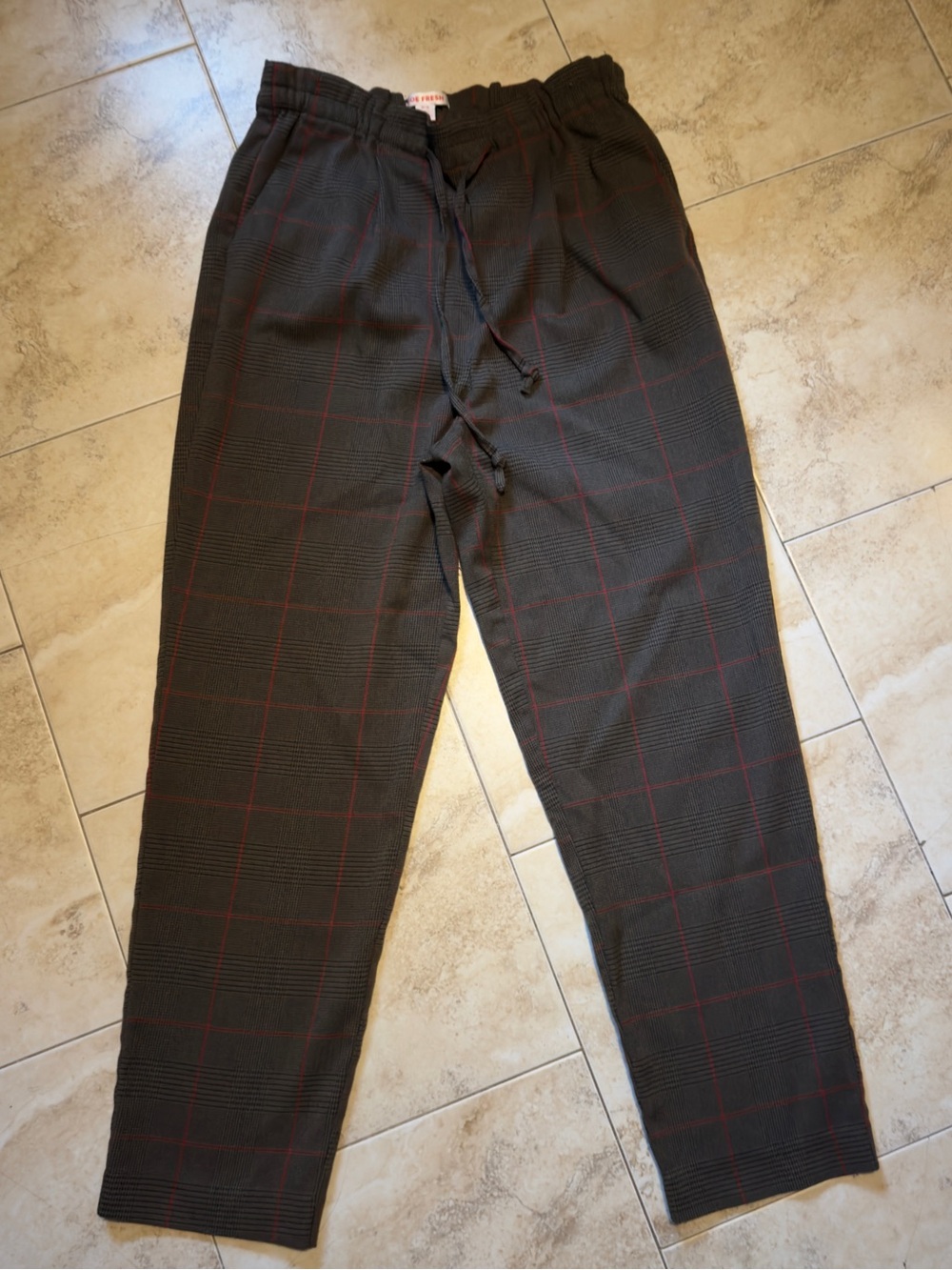 Joe Fresh Plaid Drawstring Pants